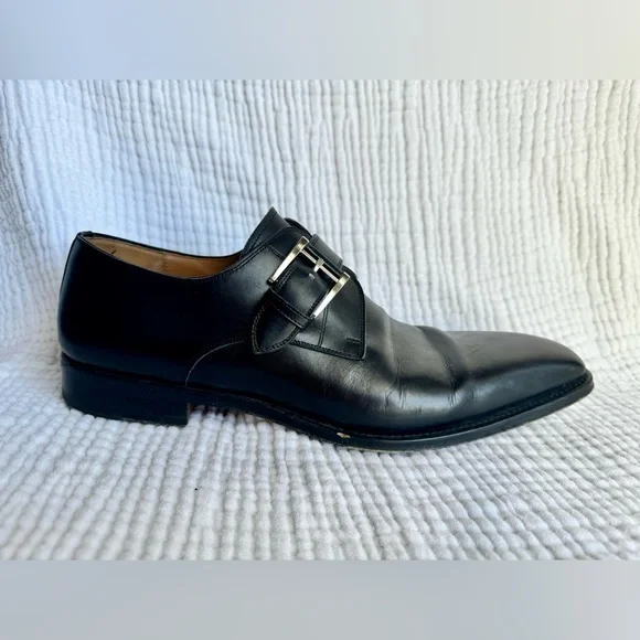Magnanni Marco II Single Monk Strap Blue Leather Dress Shoes Men\'s Size 13 M Magnanni 8.5 Marco Cuero Single Monk Strap Dress Shoes 13276  main image 4